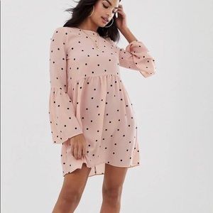 ASOS Fluted Sleeve Smock Mini Dress NWOT